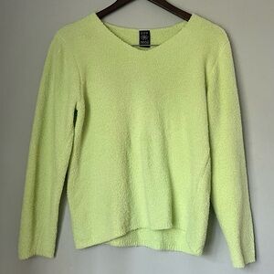 Sun Moda | Fuzzy Neon V-neck | Large​